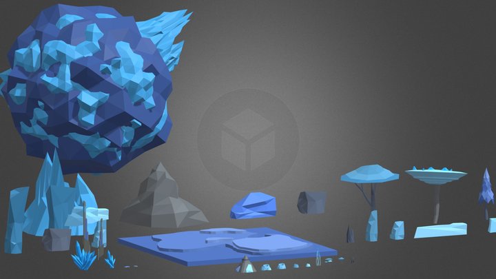 Free Demo Of Low Poly Space Alien Worlds 3D Model