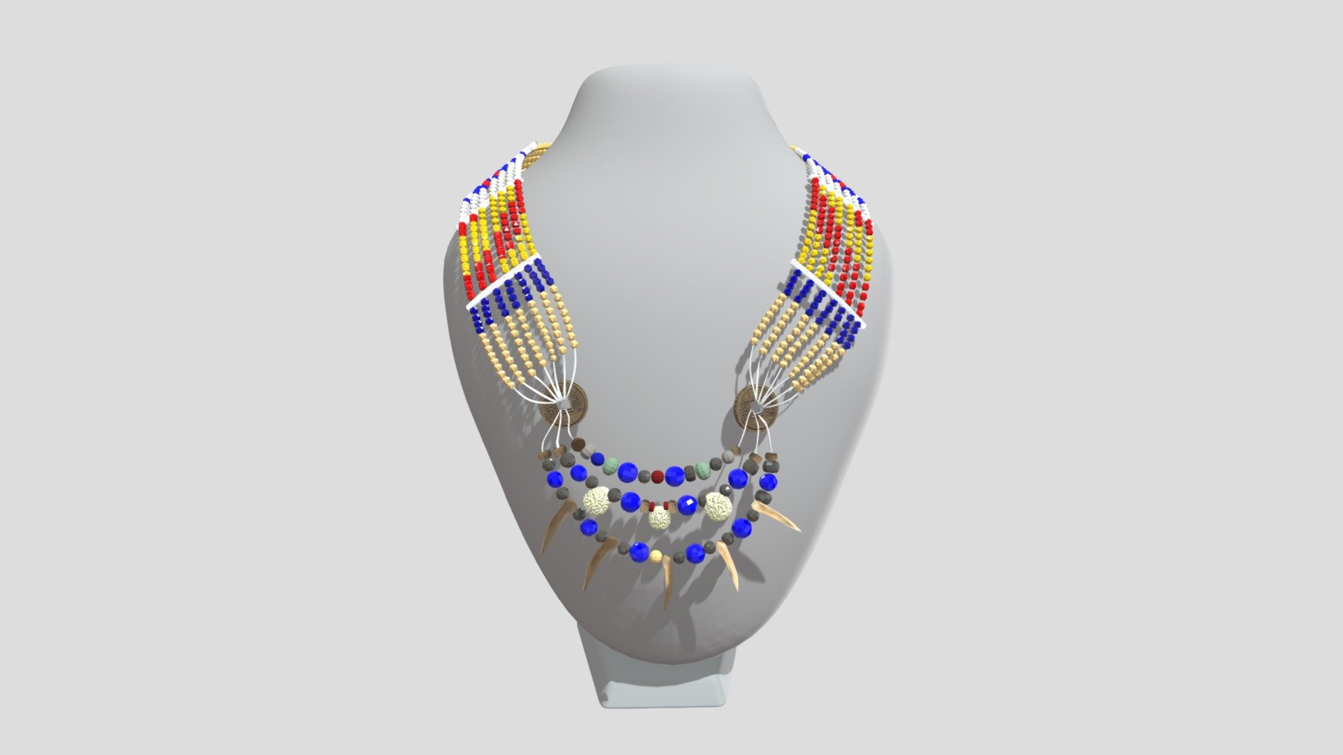 SARAWAK BEADS NECKLACE PANGLEH BOTON MANUK PUNI