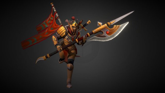 The Wandering Warlord - Dota 2 Legion Commander 3D Model