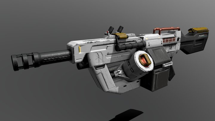 Unfortunate Spacemen Light Machine Gun 3D Model