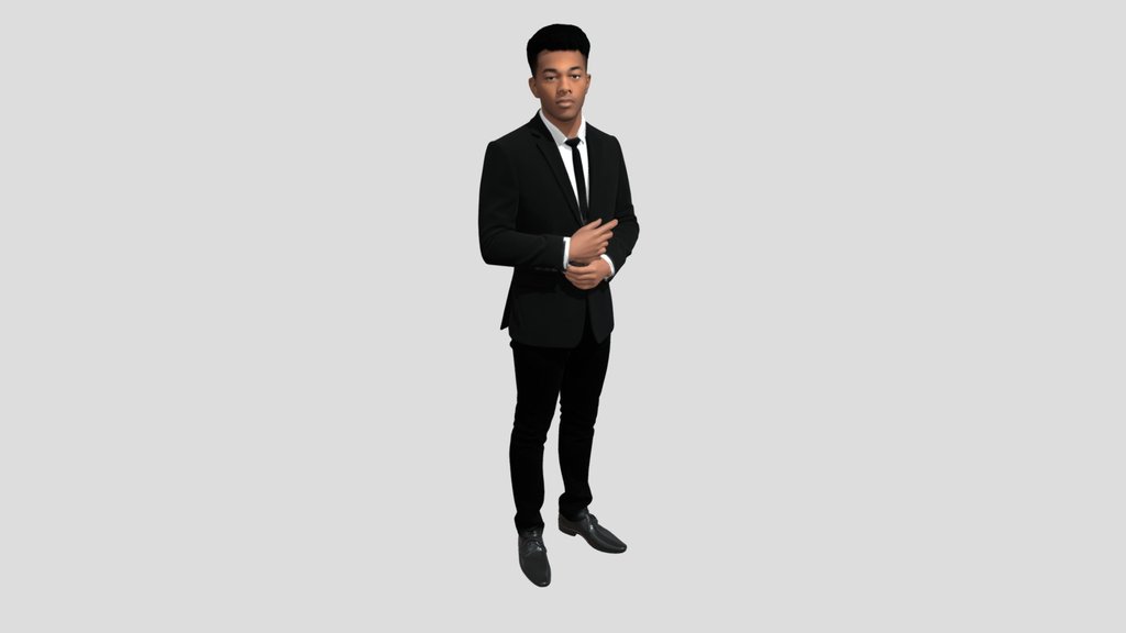 Confident Professional in a Black Suit