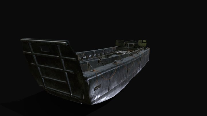LCVP WW2 DIA D (LOW POLY) 3D Model