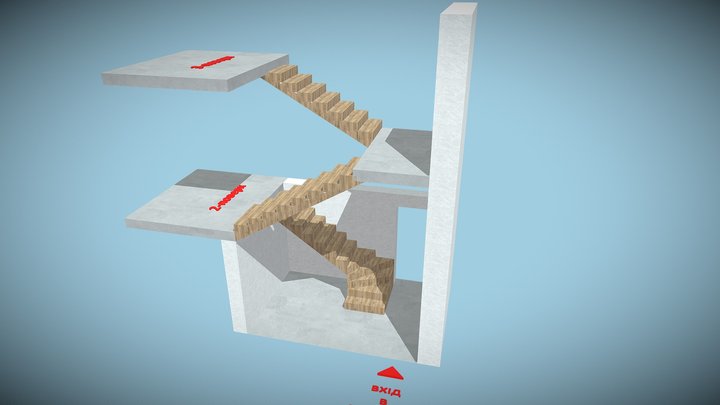 Сходи_ модель 3 3D Model