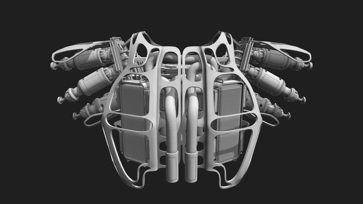Mecha - Chest 3D Model