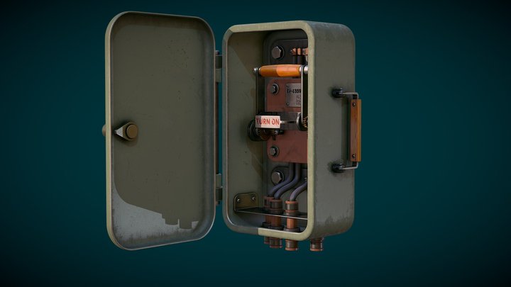 Electrical switch panel 3D Model