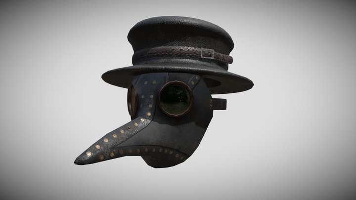 Plague Doctor's Veil 3D Model