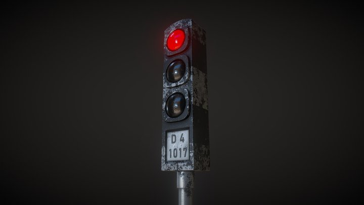 Subway Traffic Light // GameReady 3D Model