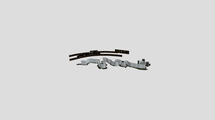 Low Poly GameReady Mountain/hill Track (6mb glb) 3D Model