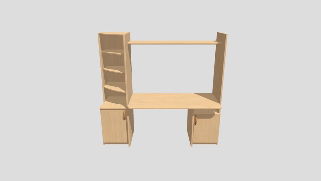 Milk Oak Computer Desk | Minimalist Office Table