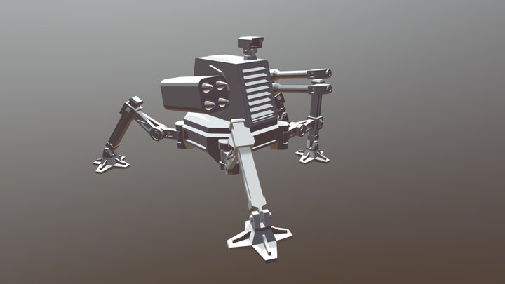 Quadruped Mech 3D Model