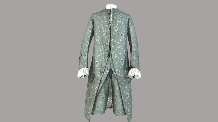 Suit coat, waistcoat and breeches 3D Model