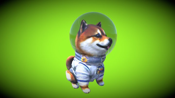 shiba inu astronaut – Free 3D Model STL