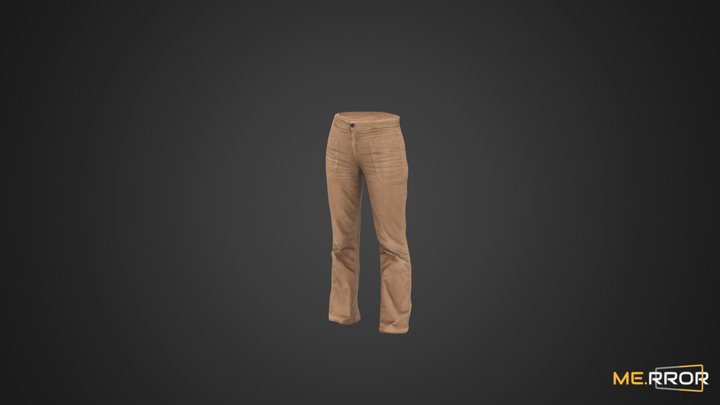 [Game-Ready] Ocher Pants 3D Model