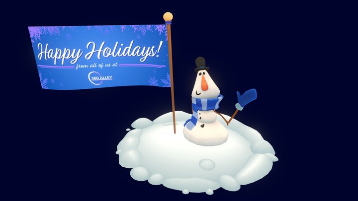 360 Alley Holiday 2019 - Snowman 3D Model