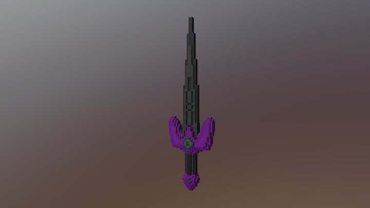 Enderman sword in Minecraft 3D Model