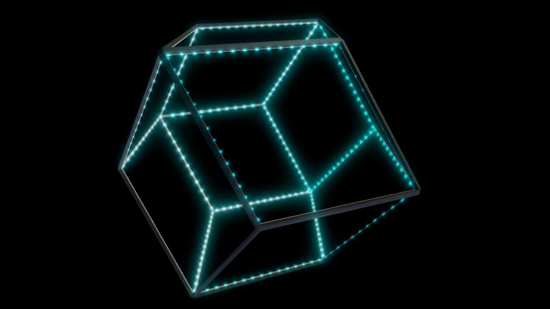 Rhombic Dodecahedron LED Frame
