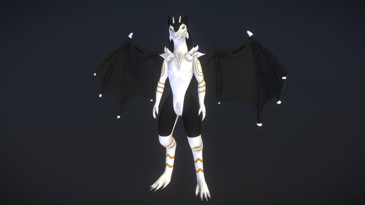 Sergal Dragon Furry [2019] - VRChat Avatar 3D Model