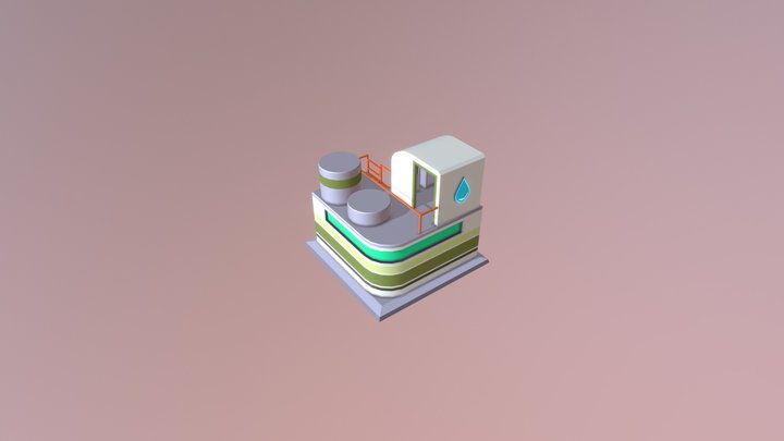 Advanced Water Treatment Plant 3D Model