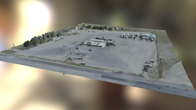 Broken Wheel Truck Stop, Douglas WY 3D Model