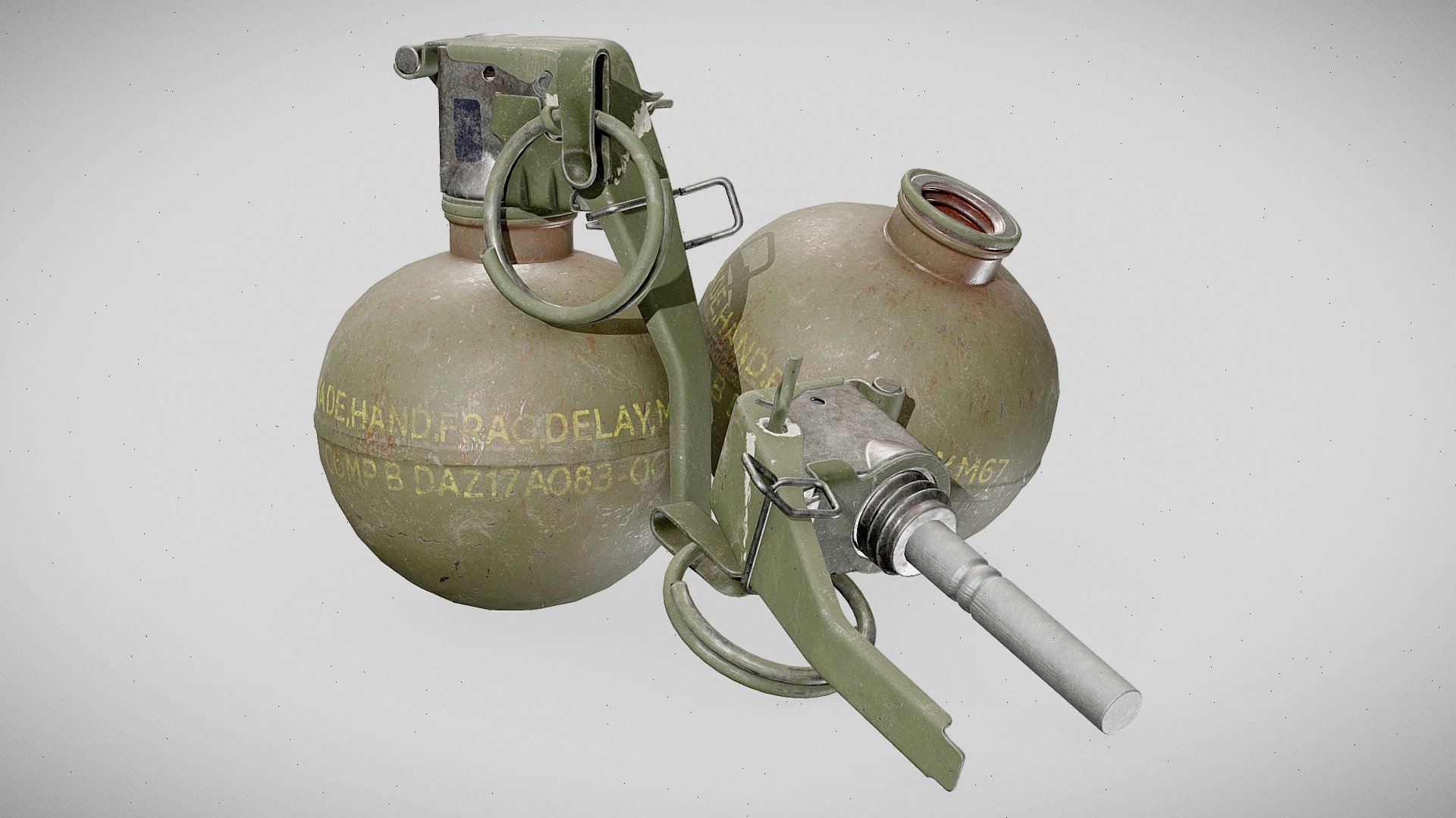 Frag Grenade M67 - Buy Royalty Free 3D model by Slava Izvekov ...