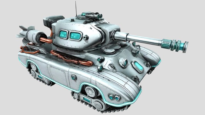 Neon Chrome - tank – Free 3D Model STL