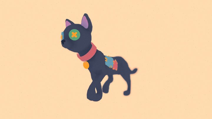 Cat Plush Animations 3D Model