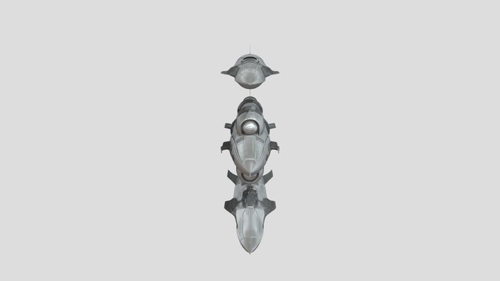futuristic spacecraft 3D Model