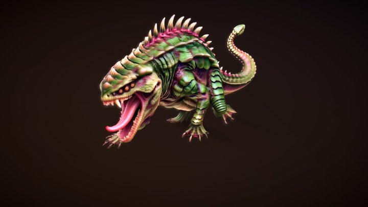 Eryxian Xenohyena: Emerald Spinebeast [Concept]