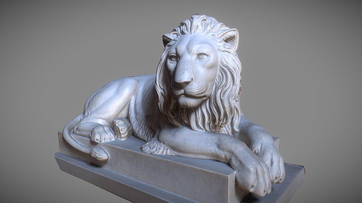 Recumbent lion 3D Model