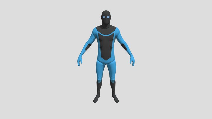 Human Invincible movie  low poly roblox bundle 3D Model