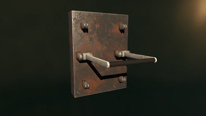 Rusty Wall Lever 3D Model