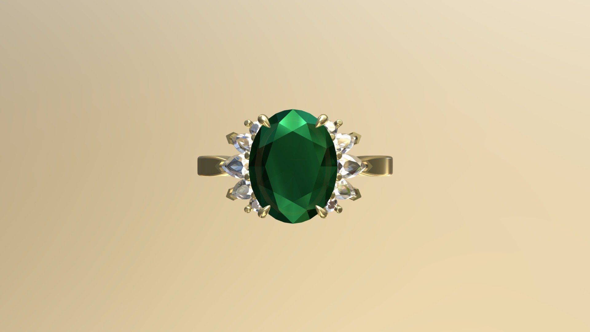 Mikael Gustafsson - ring with leaf-stones