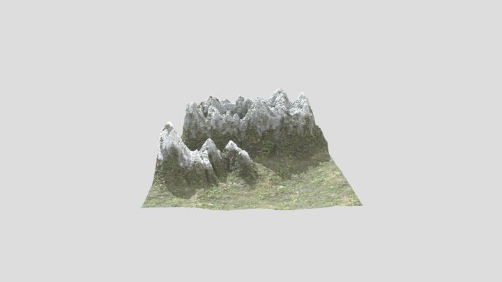 Snowy Mountain Range 3D Model