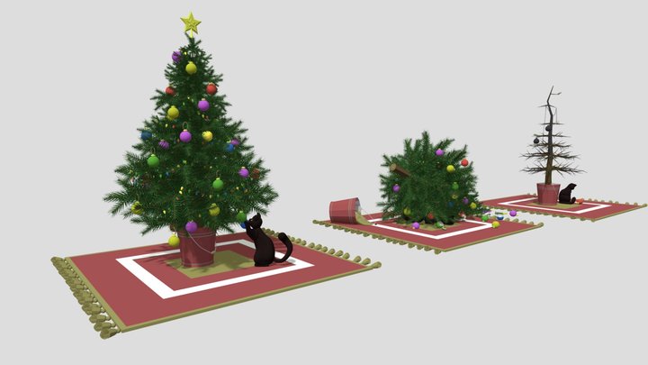 (HW XYZ School)destructions 3D Model