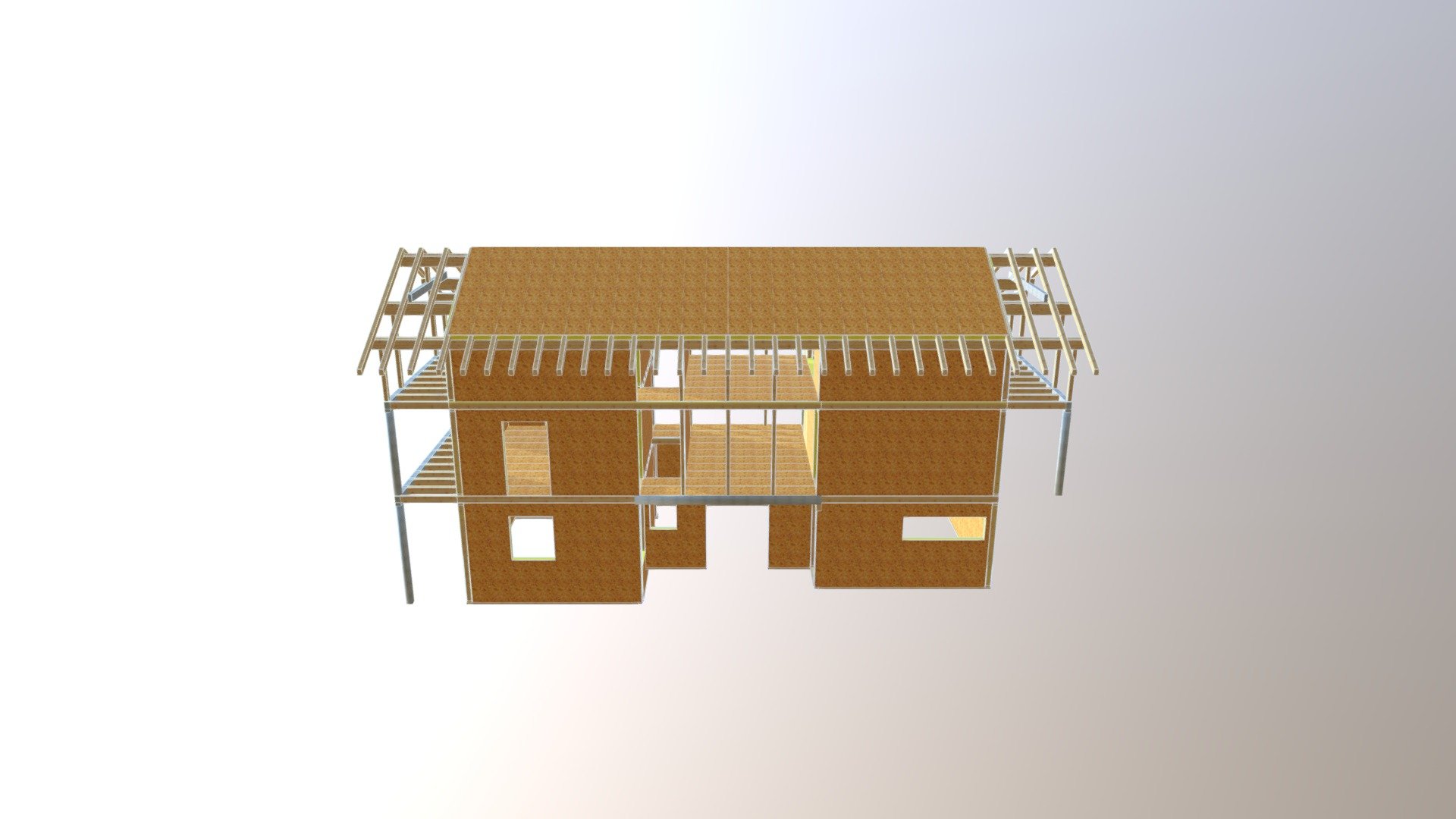 Dom 3D drewno - duplicated version - 3D model by Solcraft [455e43d ...