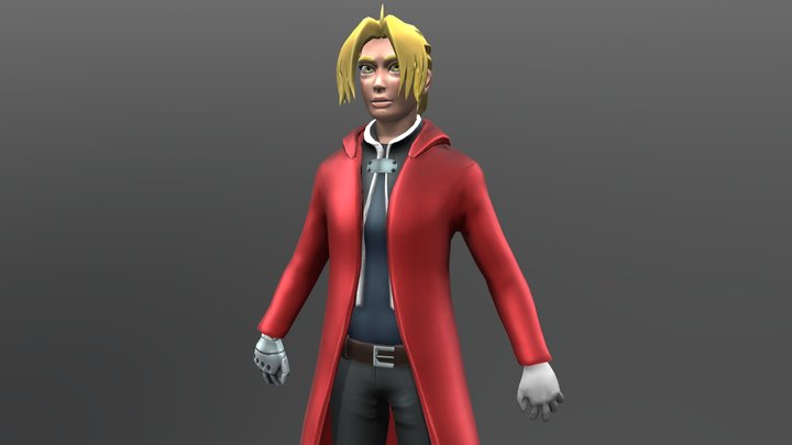 Edward Elric - 3D Character Fan art. 3D Model