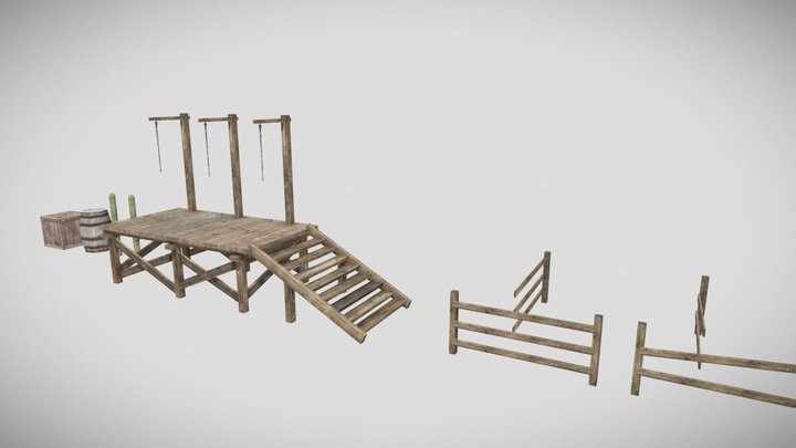 Game-Ready Western Objects !!! 3D Model