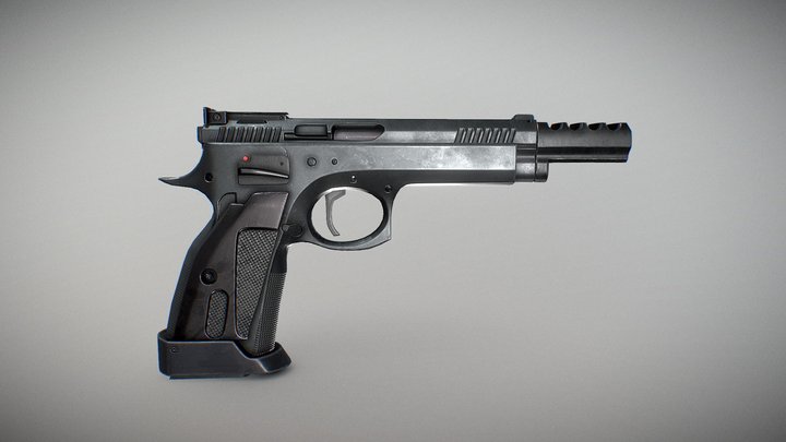 Game-Ready : CZ 75 TS Czechmate 3D Model