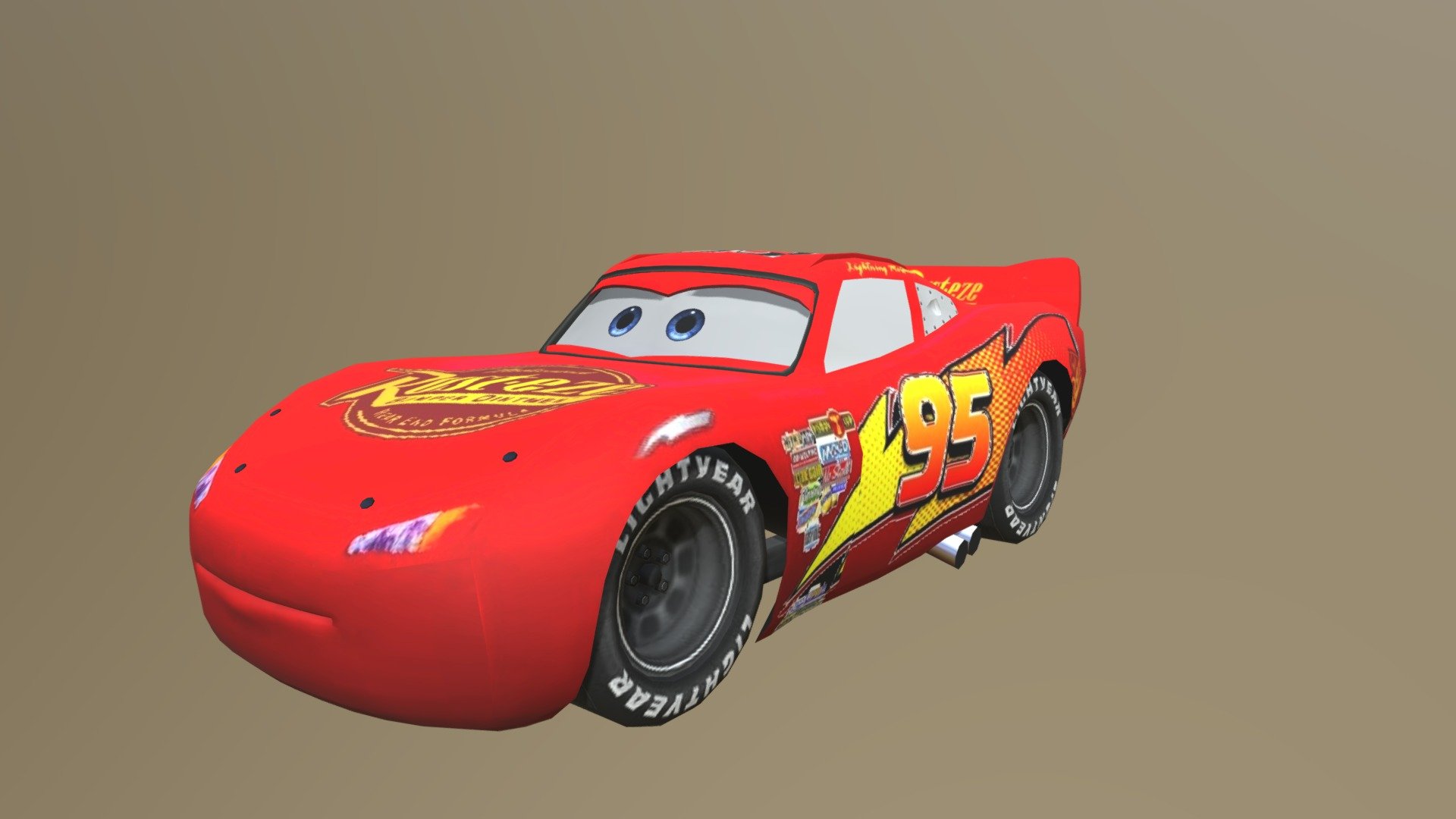 3D model Lightning McQueen 3D model VR / AR / low-poly