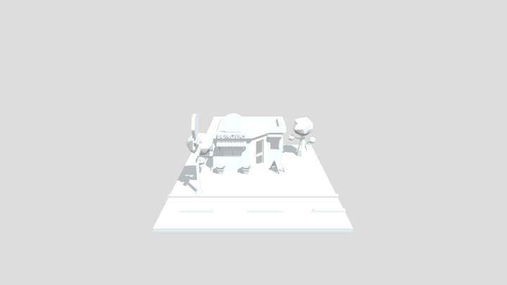 Burger Cafe 3D Model