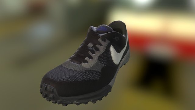 Nike Black Gray 2 3D Model