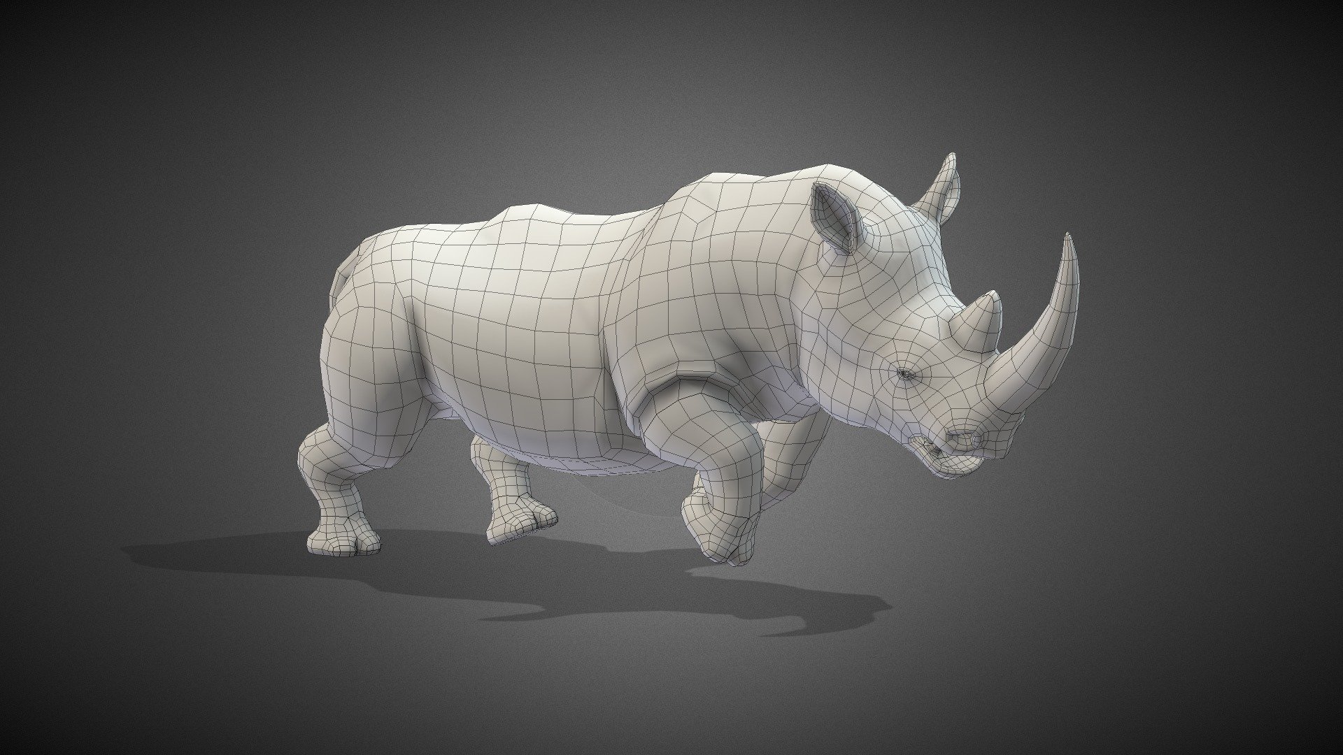 Rhinoceros Base Mesh Buy Royalty Free 3D model by menglow [4562cd3