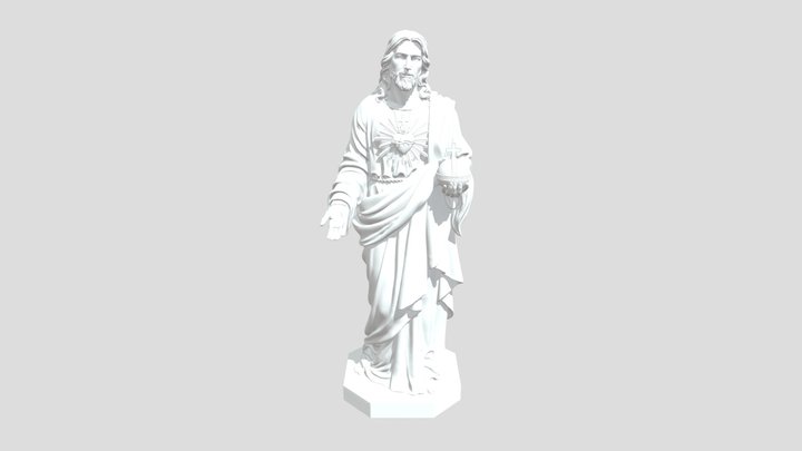Jesus+statue+1 2+ Mil 3D Model