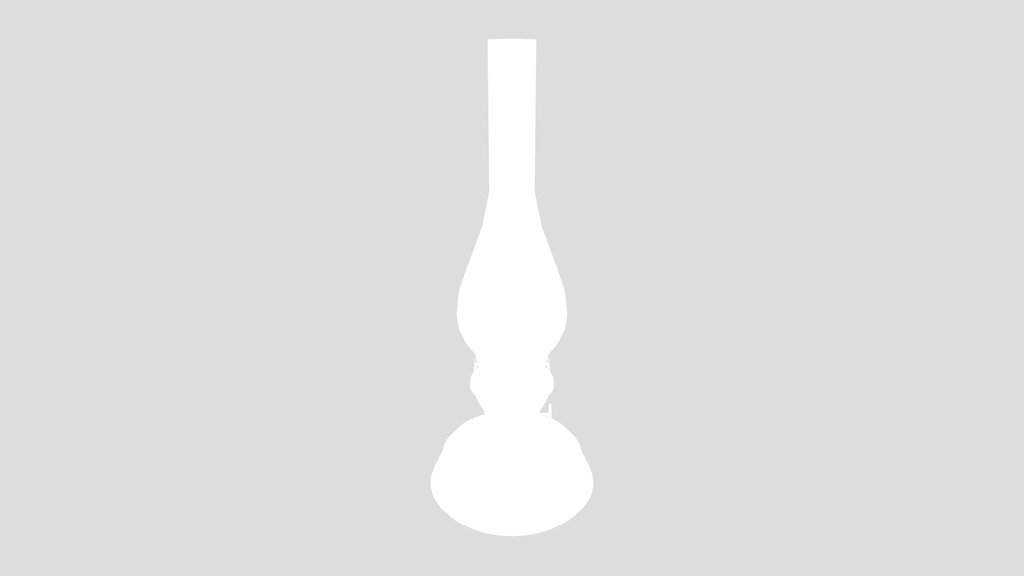 Antique Oil Lamp With Flame