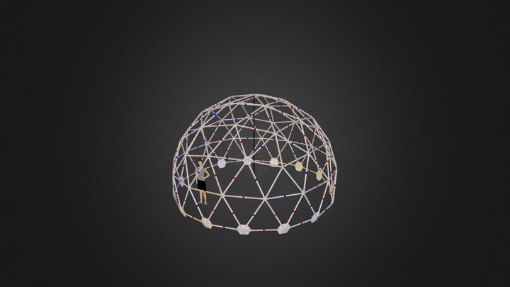 3V Geodesic Dome 3D Model