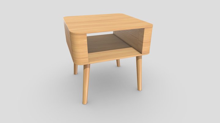 Simple Wooden End Table – Free 3D Model STL