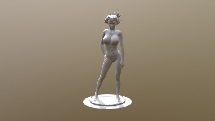 Windy Girl 3D Model