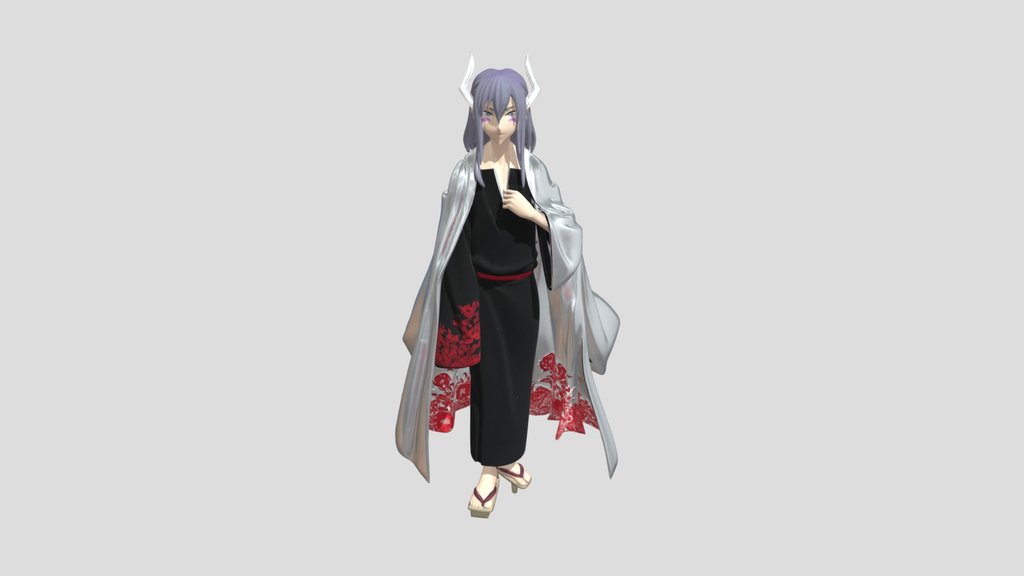 Crimson Petals in a White Kimono Kid Leohart
