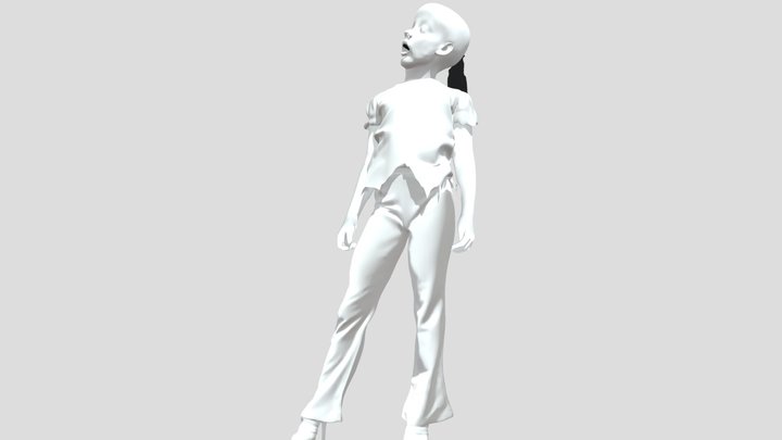 A12 Red legs girl 3D Model