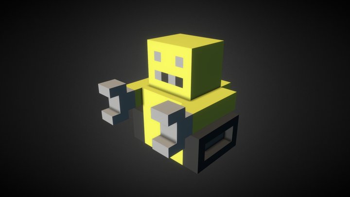 Square Robot 3D Model